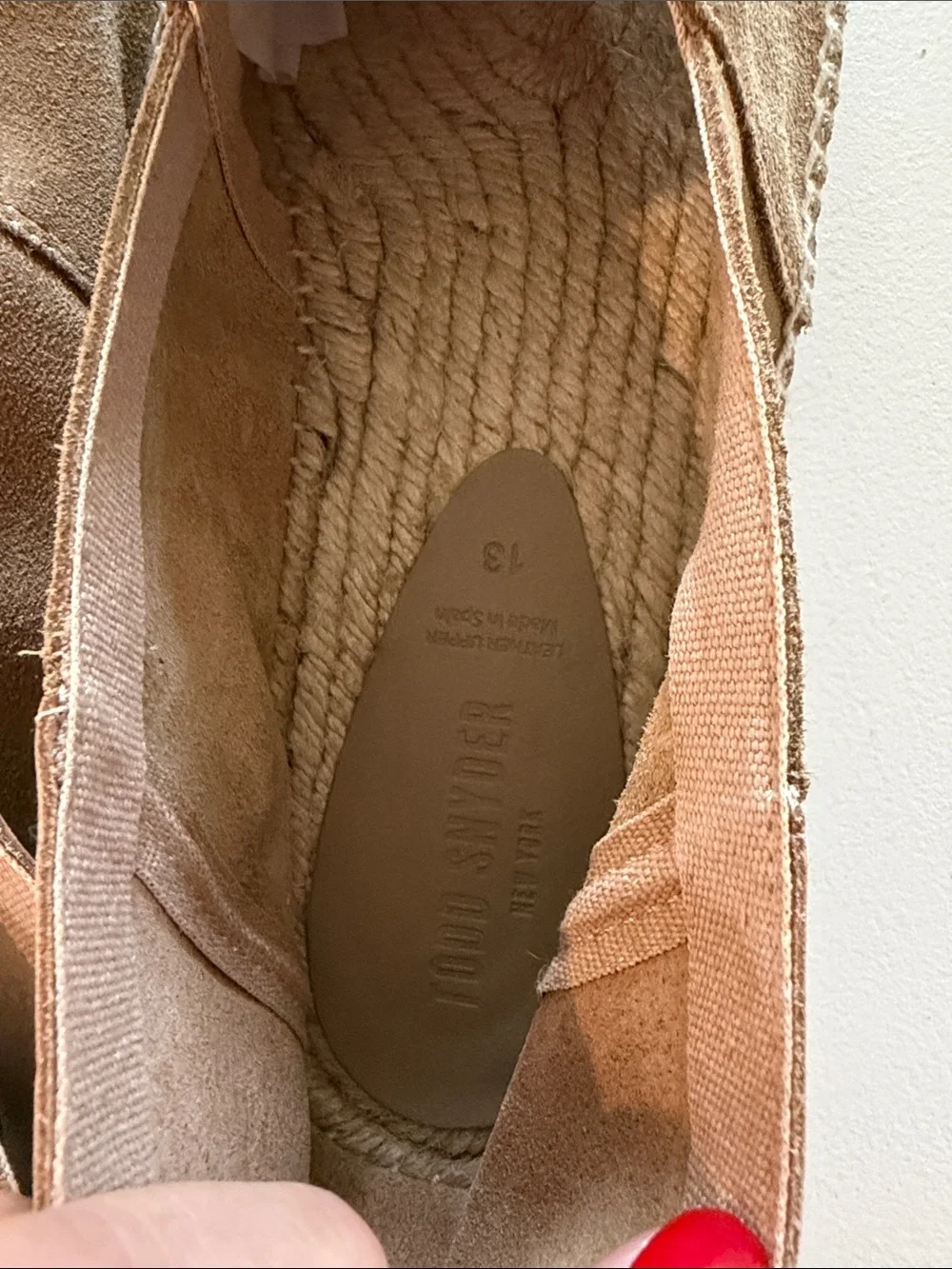 Todd Snyder Nomad Suede Espadrille Slip Ons Sz 13.  New. Tub7